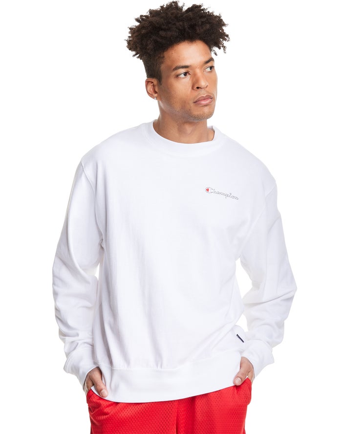 Champion Mens T-Shirt NZ - Middleweight Jersey Long-Sleeve White ( 4083-BTMUP )